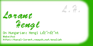 lorant hengl business card